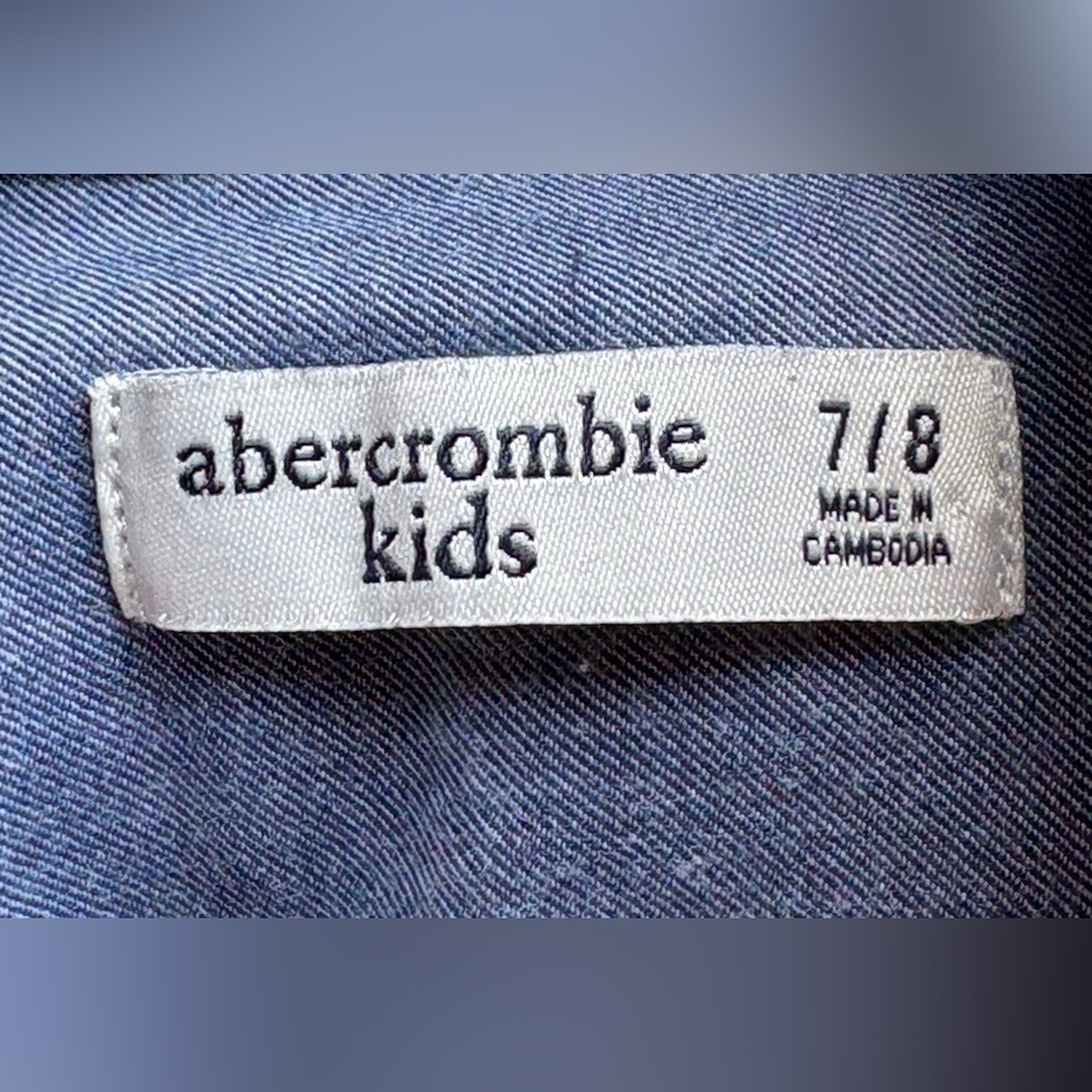 Abercrombie Kids blue  Button Down Shirt size:7/8 - Picture 3 of 4